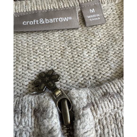 Croft & Barrow Winter Holiday Medium Women’s Sweater Birds Snowflakes Granny - Picture 4 of 8